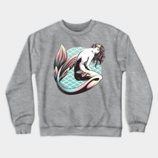 Yellow, Orange, and Blue Mermaid Crewneck Sweatshirt